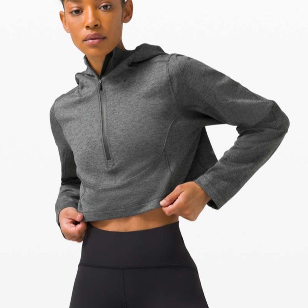 lululemon unleash strength cropped hoodie